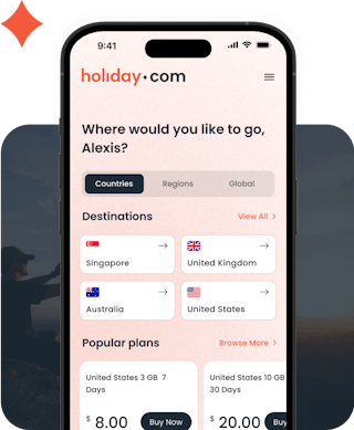 Get a free holiday.com eSIM with ExpressVPN
