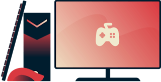 Igranje video igara na Windows PC-ju uz VPN.