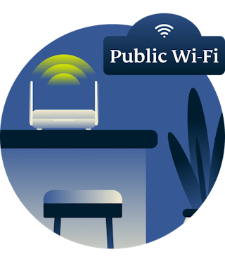 Aircove Go ruter na stolu